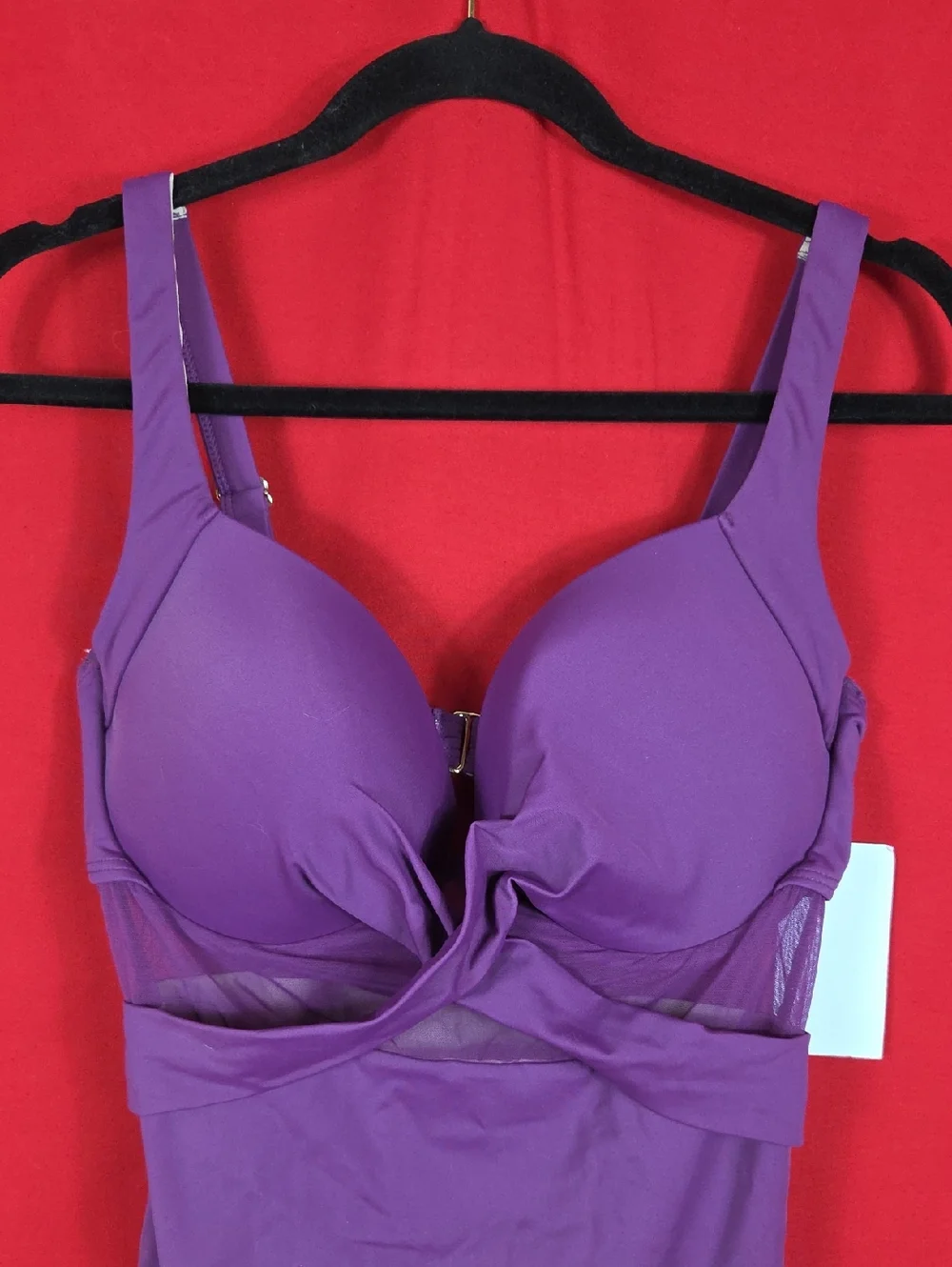 NEW SWIMSUITS FOR ALL Women's One Piece Swimsuit Purple Size 14